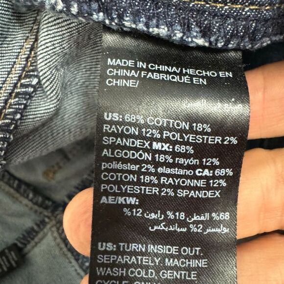 White House Black Market Denim Jeans Dark Wash Gold Cuff - Picture 7 of 10